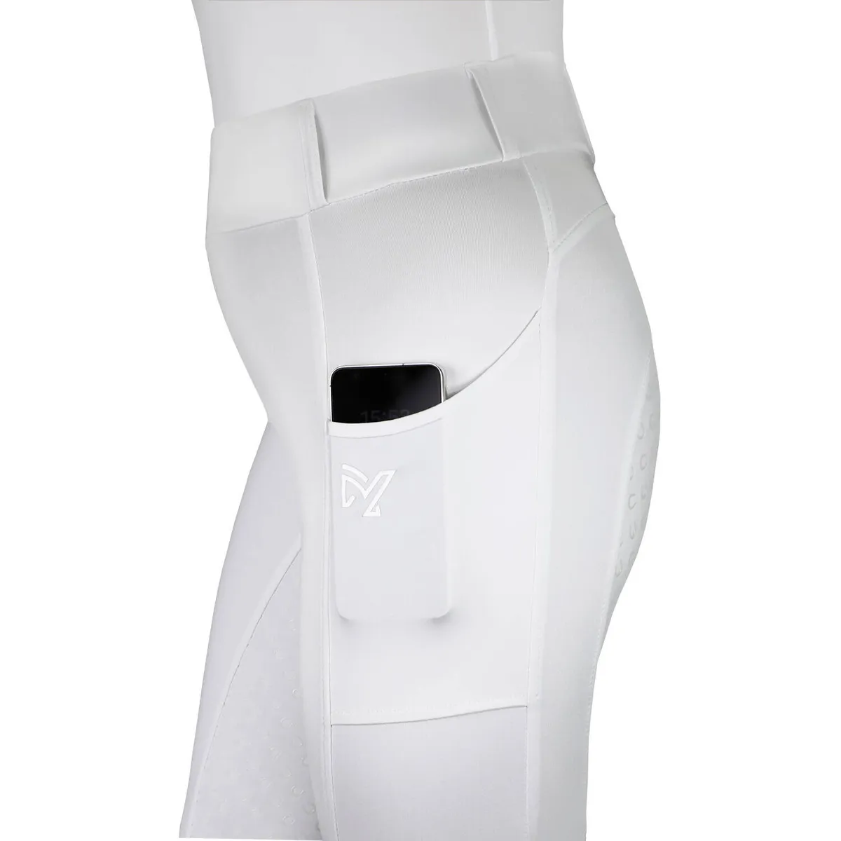 Бриджи York Nova с полной силиконовой леей белые 40