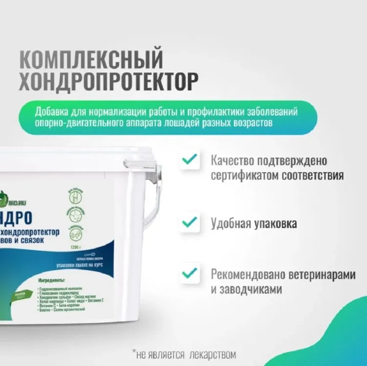 Horse-bio: Хондропротектор Хондро ArtroPro для лошадей, 1,2 кг