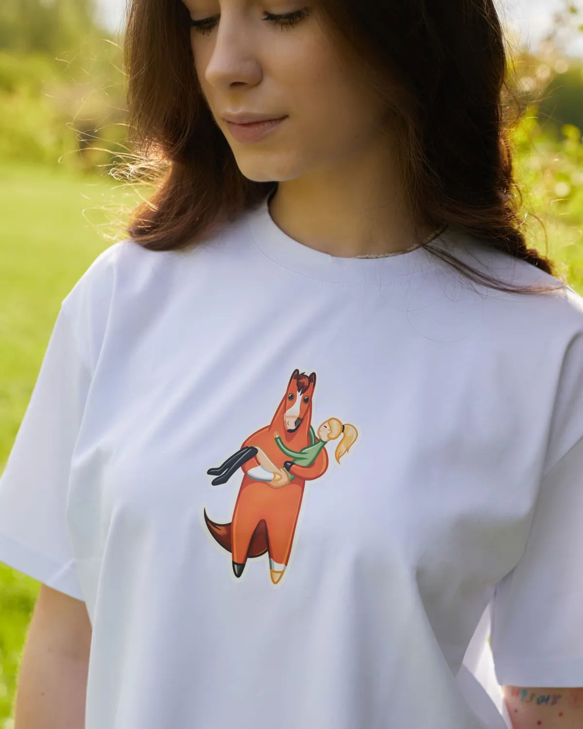 Футболка белая Brown Horse (XS)