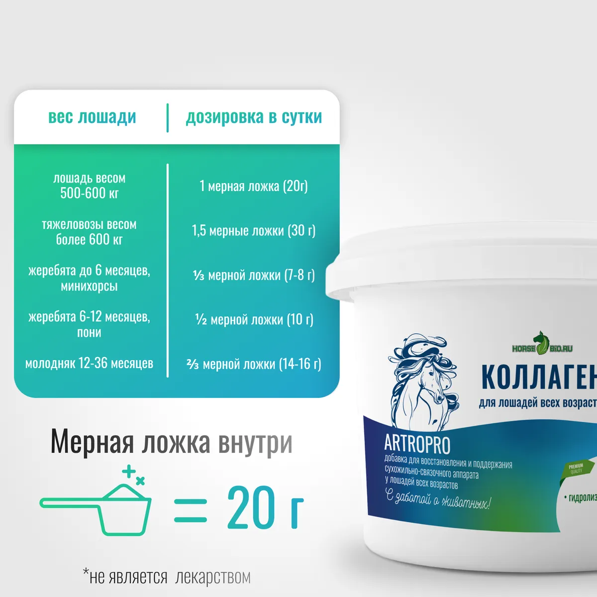 Коллаген ArtroPro для лошадей и пони всех возрастов, 600 г