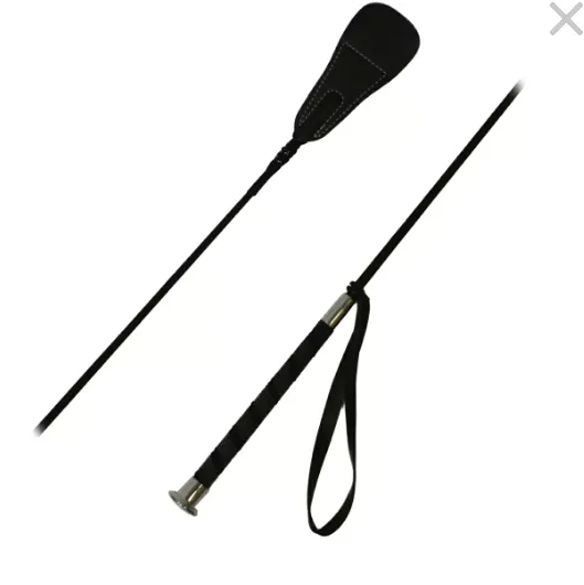 Хлыст конкурный с прорезиненной ручкой и металлической отделкой