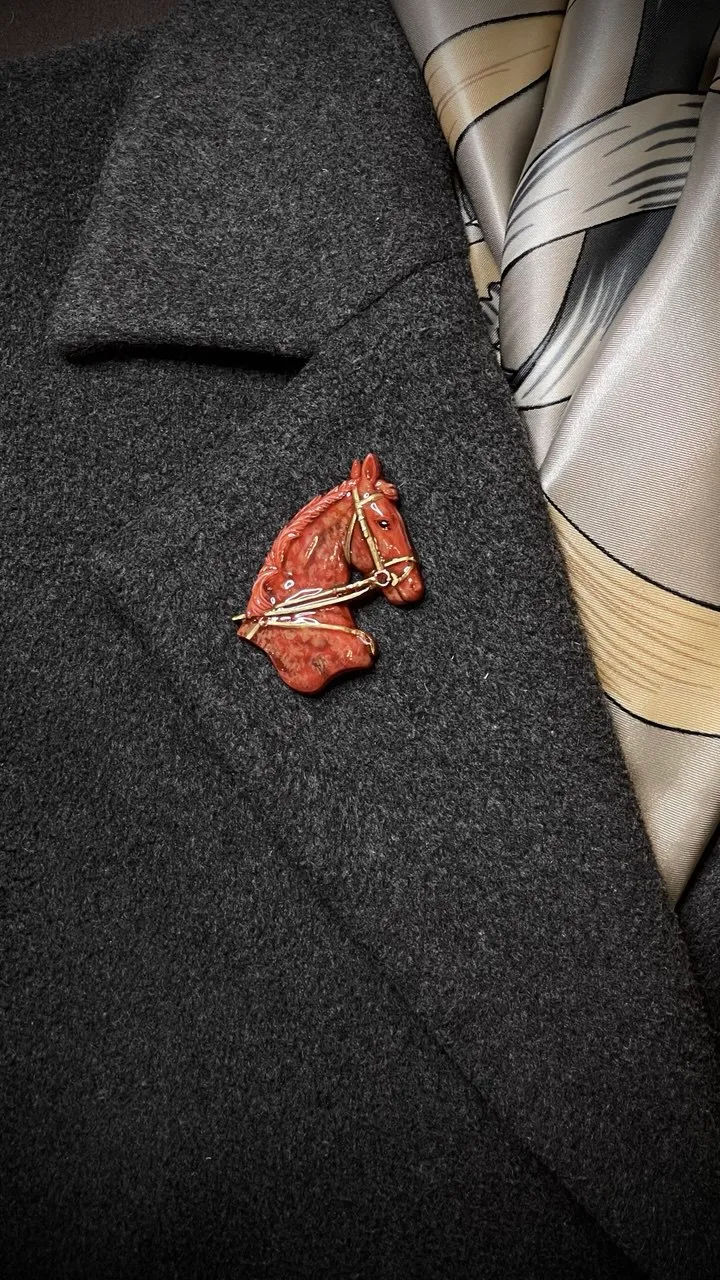 Брошь Игреневая лошадь