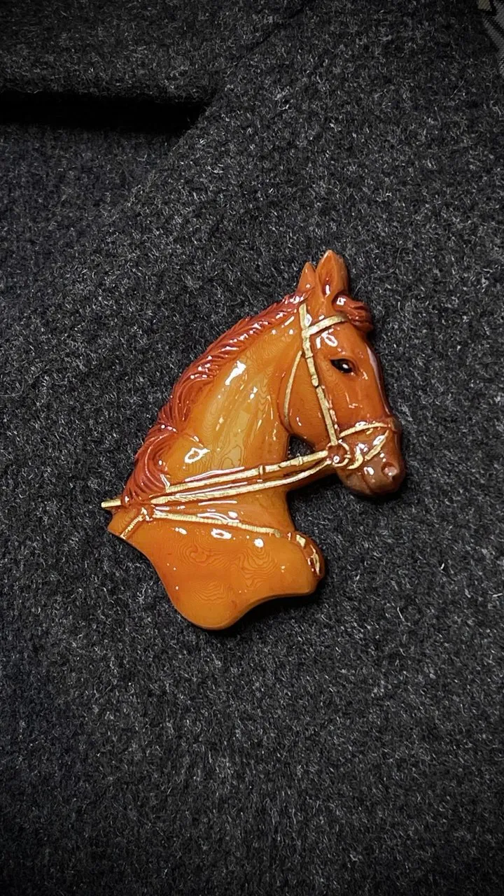Брошь Донская лошадь ручная работа