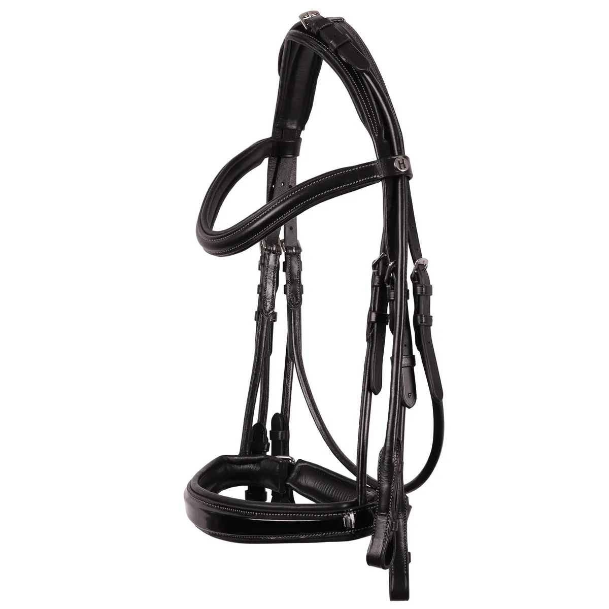 Оголовье мундштучное Grand Prix, с лаком, круглые ремни