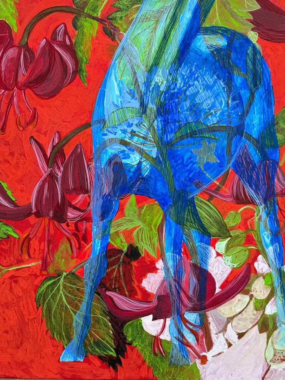 лошадь в цветах