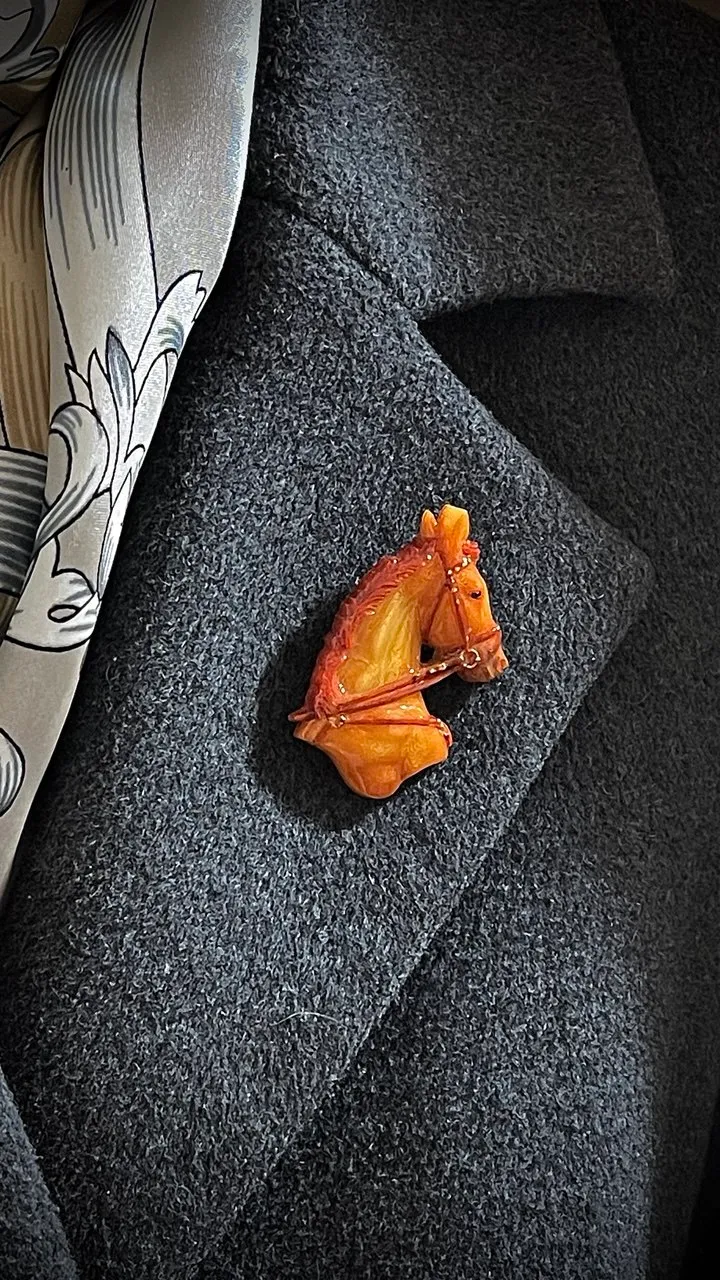 Брошь Донская лошадь ручная работа