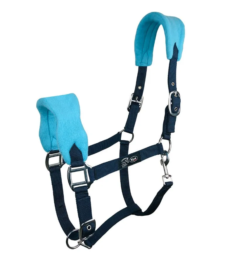 Недоуздок York Marco с флисом сине-голубой Cob