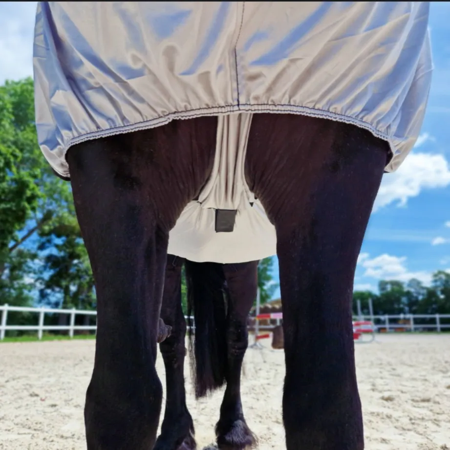 Попона York Eczema антимоскитная с капором бежевая 155 cm