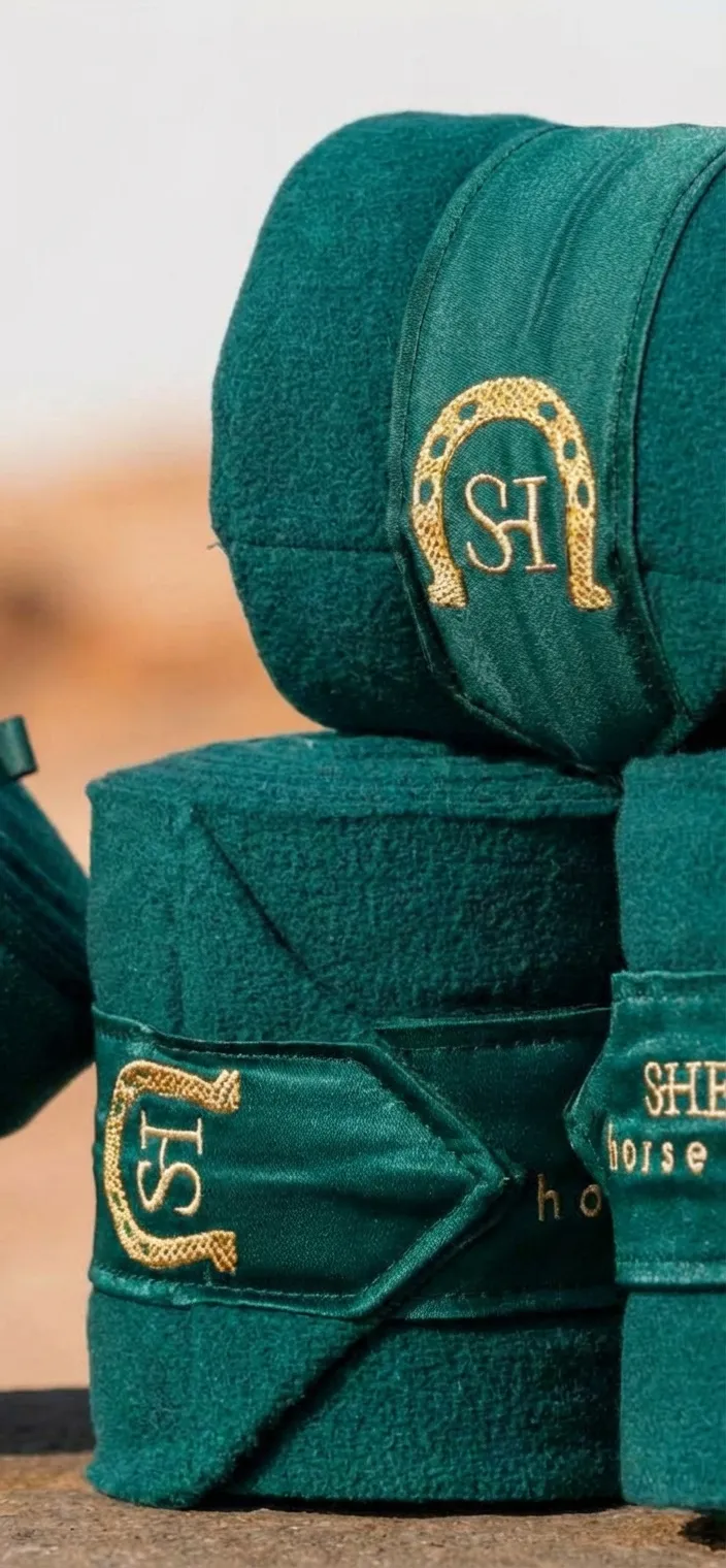 Спортивные бинты для лошадей от SHEIKH HORSE BRAND, цвет зеленый