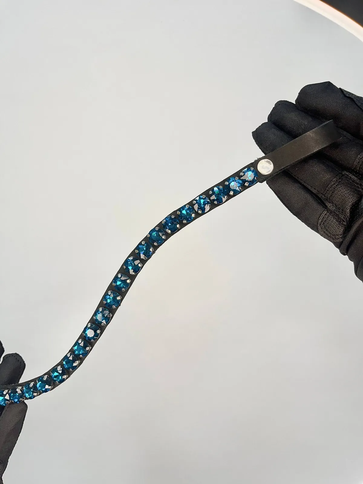 Налобник Kalipso со стразами темно-морского цвета, размер full (43 см)