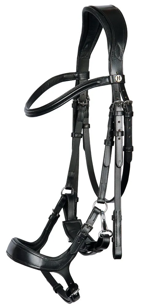 Уздечка Anatomic Release Black с поводом