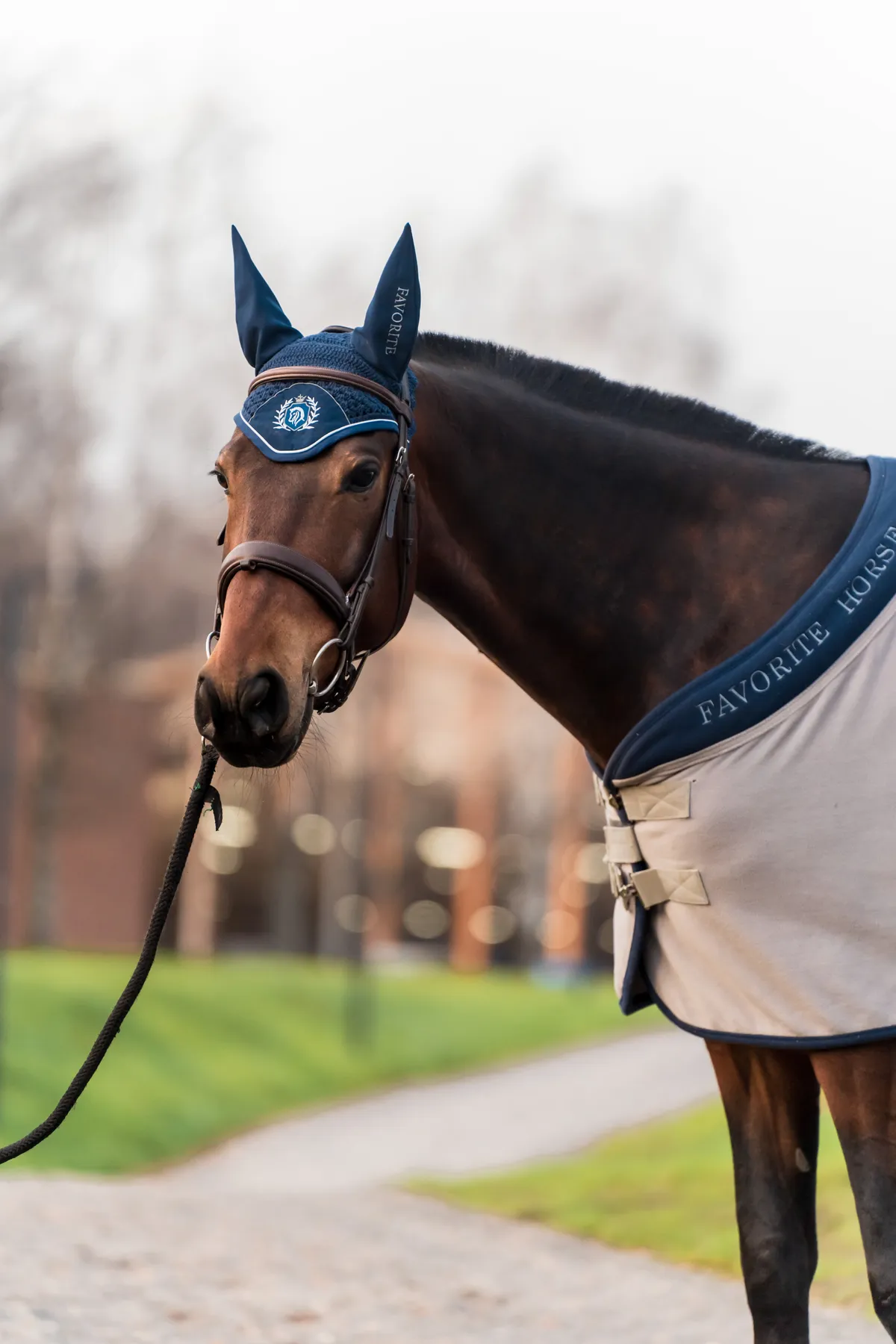 Попона флисовая FAVORITE HORSE Aristocratic (серая,135)