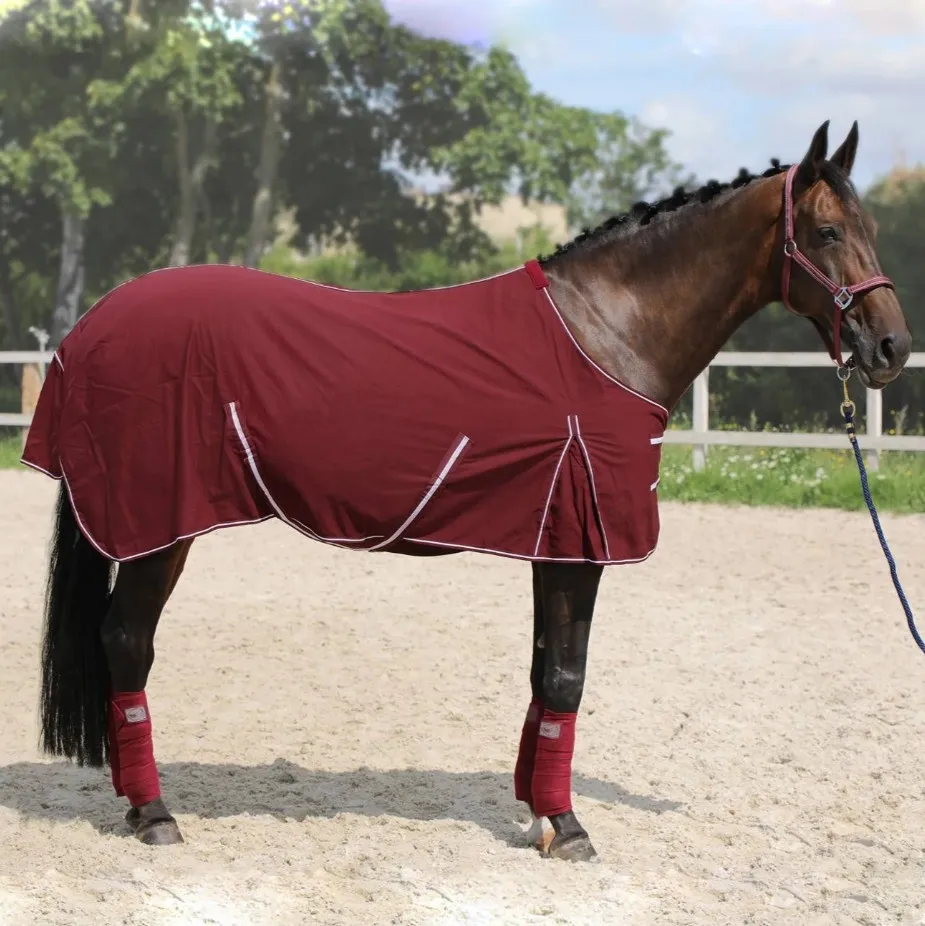 Попона York Torrone денниковая/хлопковая бордовая 155 см