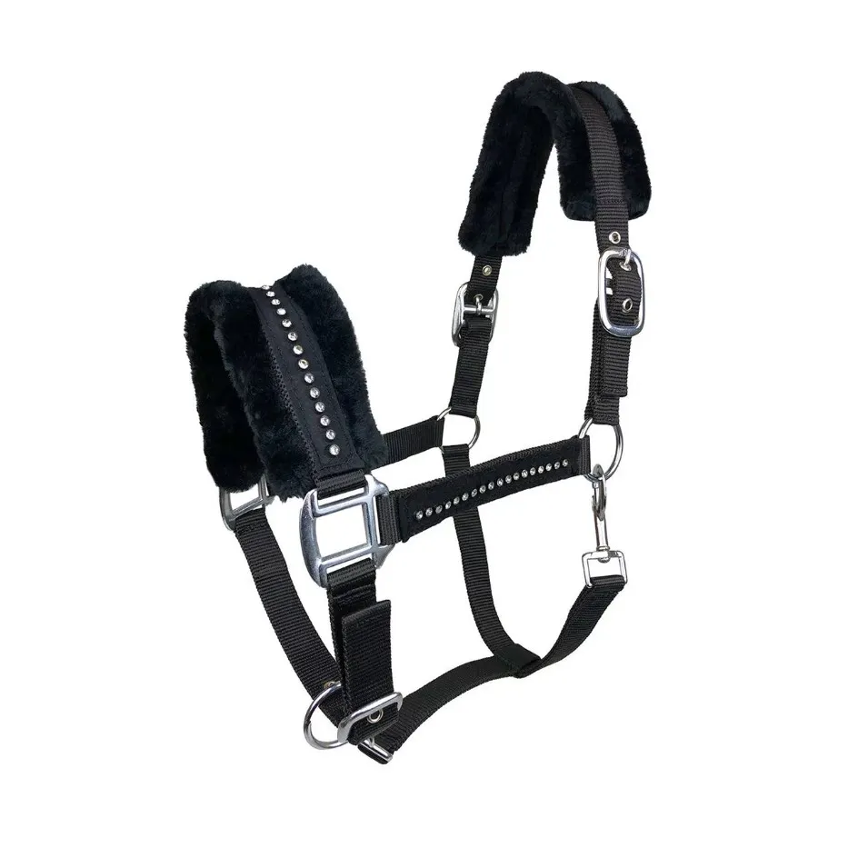 Недоуздок York Elite с иск.мехом черный Full