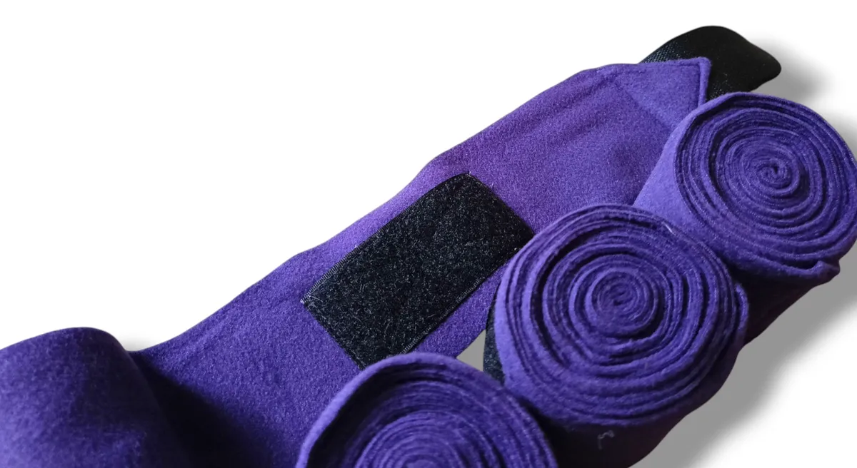 Бинты флисовые для пони (т. фиолетовые 8см*1,5м)