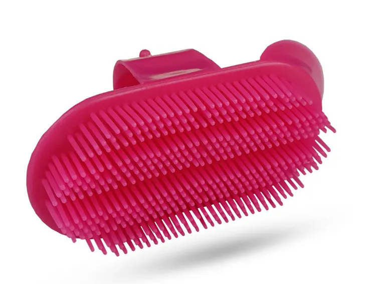 Щетка York mini скребница пластиковая фуксия