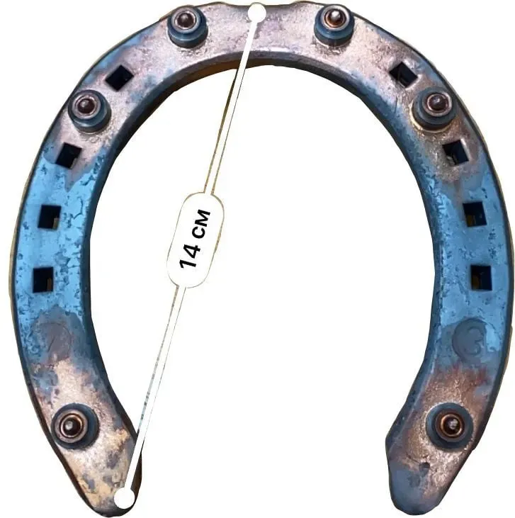 Подкова для прогулок по асфальту, 8*20 mm с 6 шипами, №3, пара