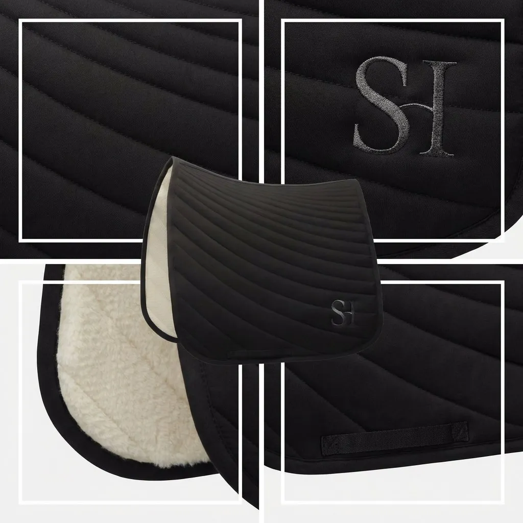 Вальтрап выездковый для верховой езды ГЭЛАКСИ, цвет черный