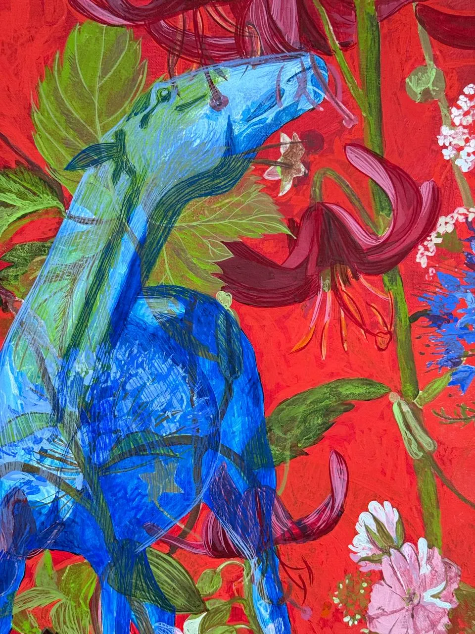 лошадь в цветах