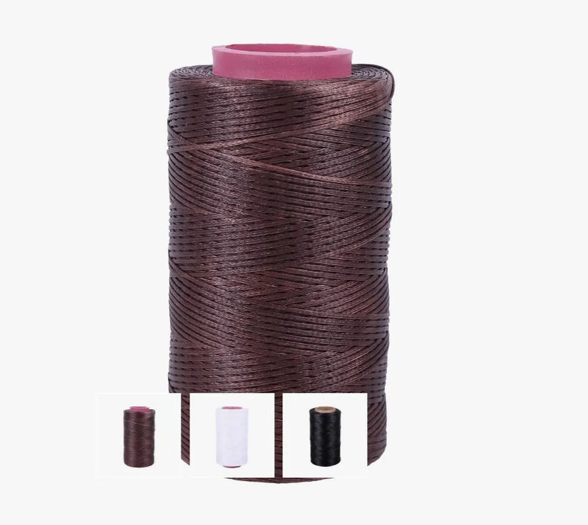 Вощеная хлопковая нить для плетения гривы, коричневая