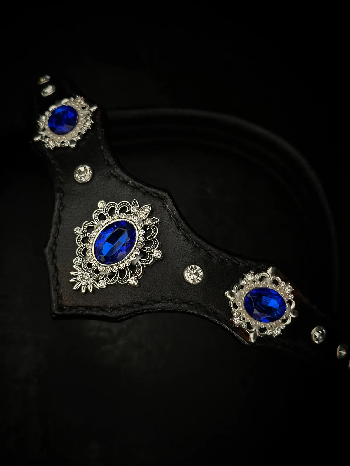 Уздечка для пони синии стразы 