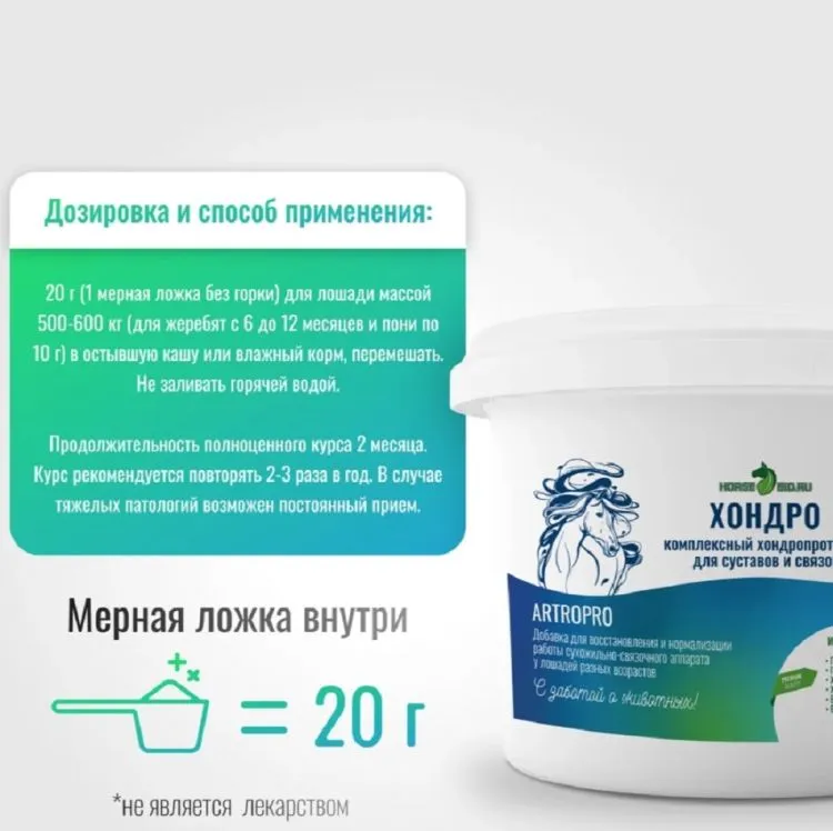 Horse-bio: Хондропротектор Хондро ArtroPro для лошадей, 600 гр.