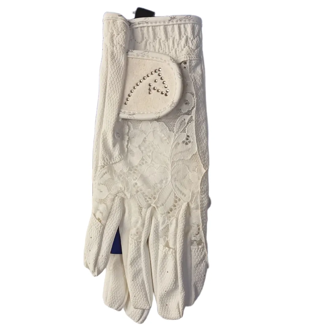 Перчатки с кружевной вставкой
