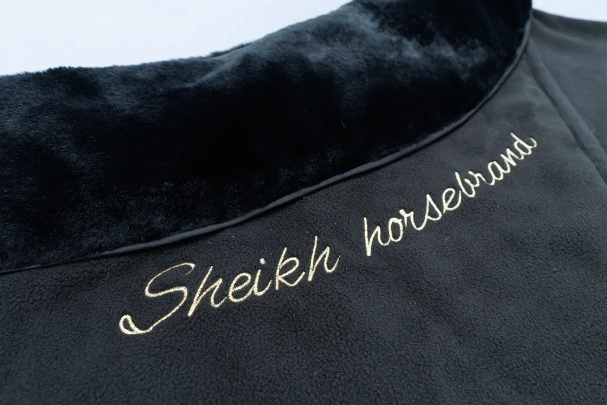 Попона SHEIKH HORSE BRAND, коллекция ORIENTAL, цвет черный, р-р 145