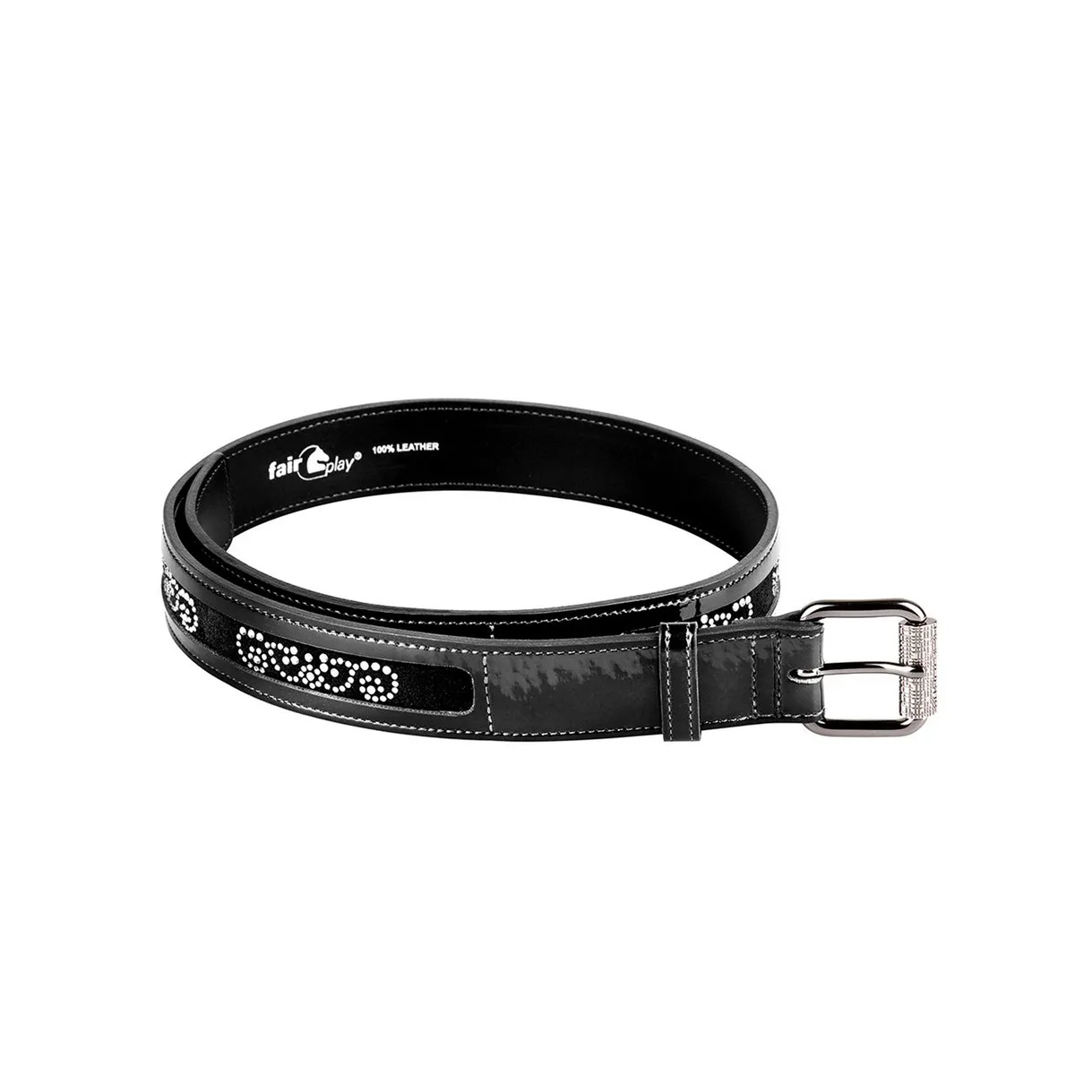 Ремень "CLARENCE" кожаный со стразами