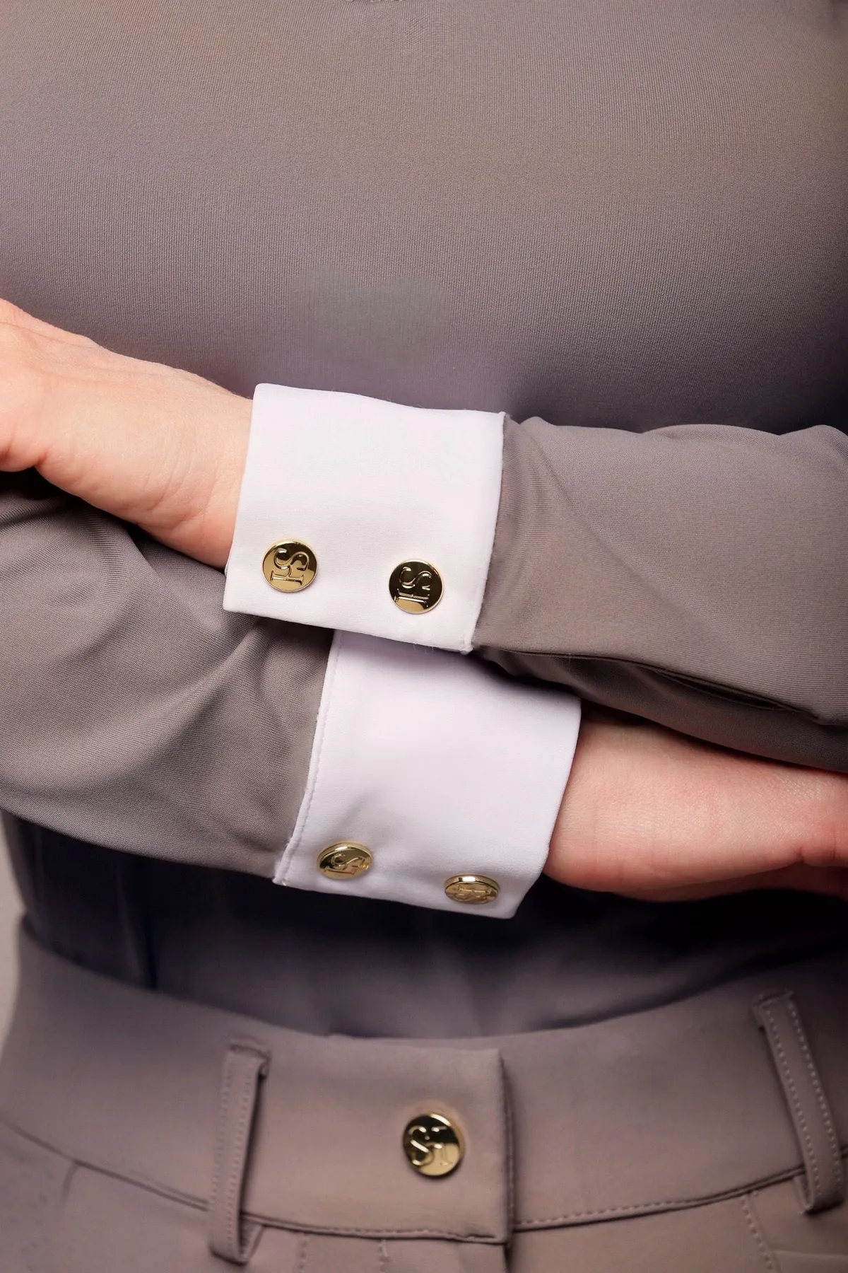 Лонгслив для верховой езды, конного спорта SHEIKH HORSE BRAND, коллекция ИНДАСТРИАЛ, цвет графит, р-р S