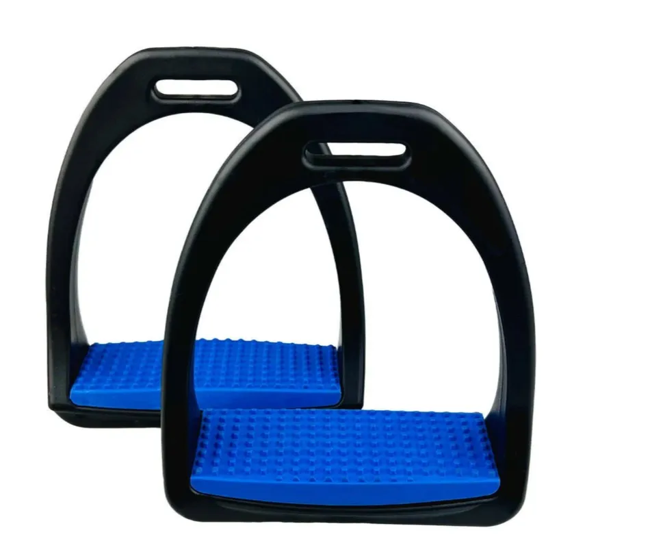 Стремена York Evo пластиковые черно-синие 10 см