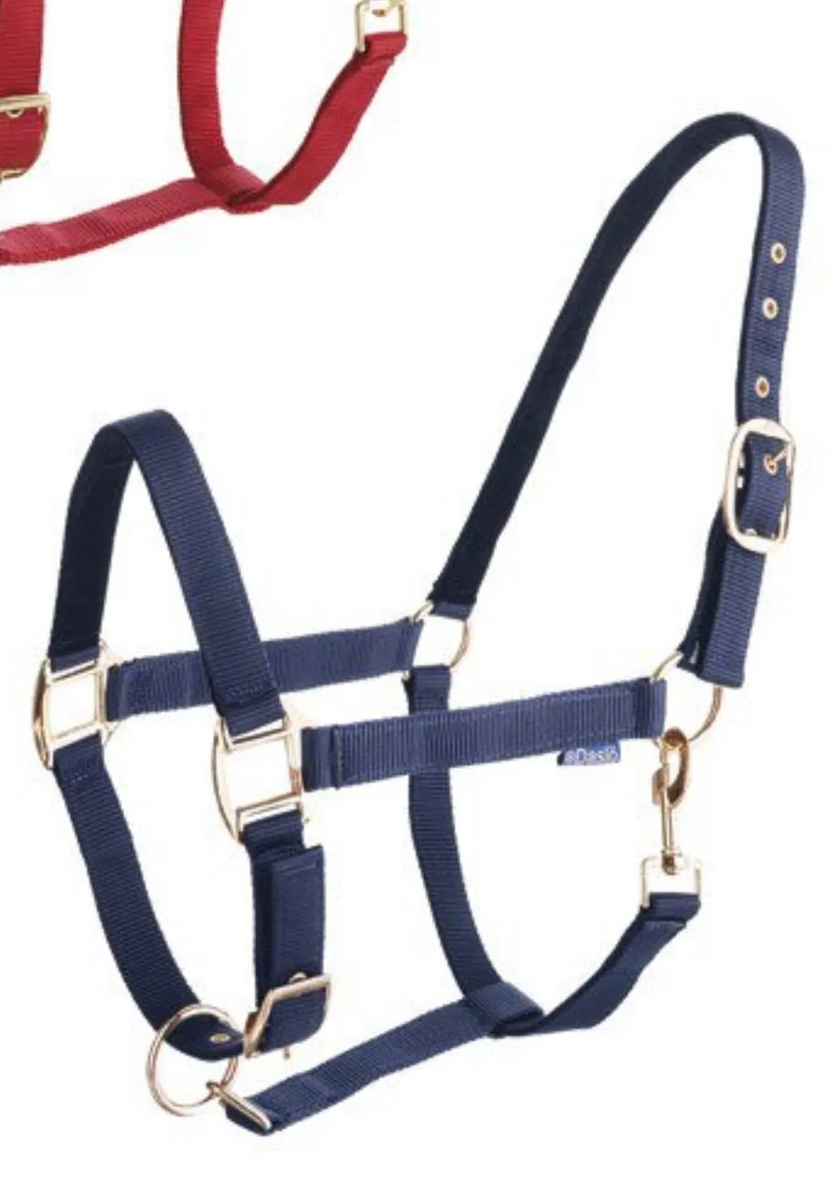 Недоуздок нейлон с подложкой Tattini темно-cиний XFULL