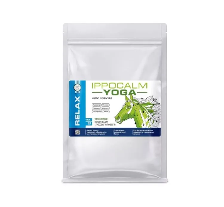Пробио Ippocalm Иппокальм YOGA  успокаивающая подкормка для лошадей на растительных экстрактах, эко-упаковка 1,3 кг