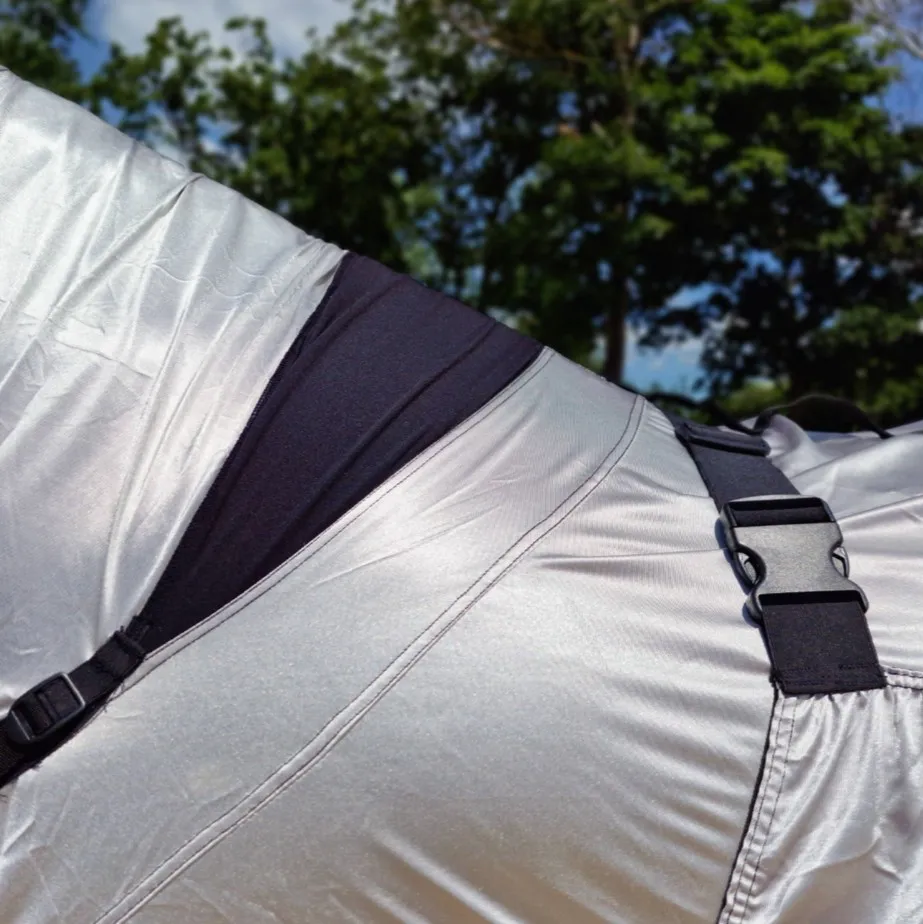 Попона York Eczema антимоскитная с капором бежевая 145 cm