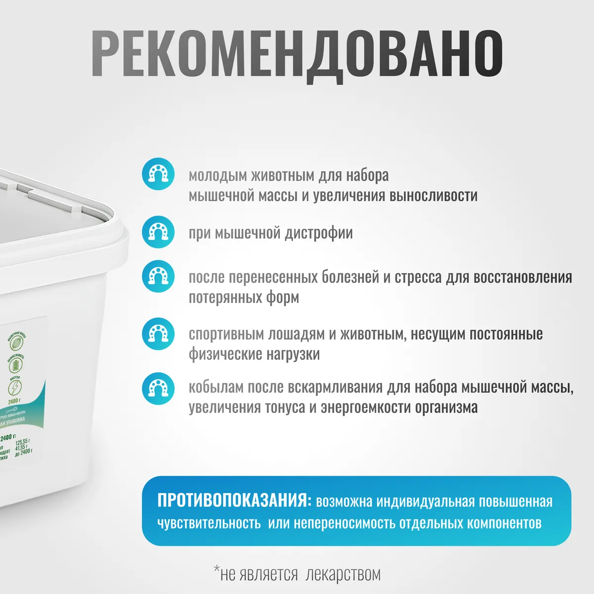 Мускул Кокос MassPro для лошадей MAXI, 2400 г