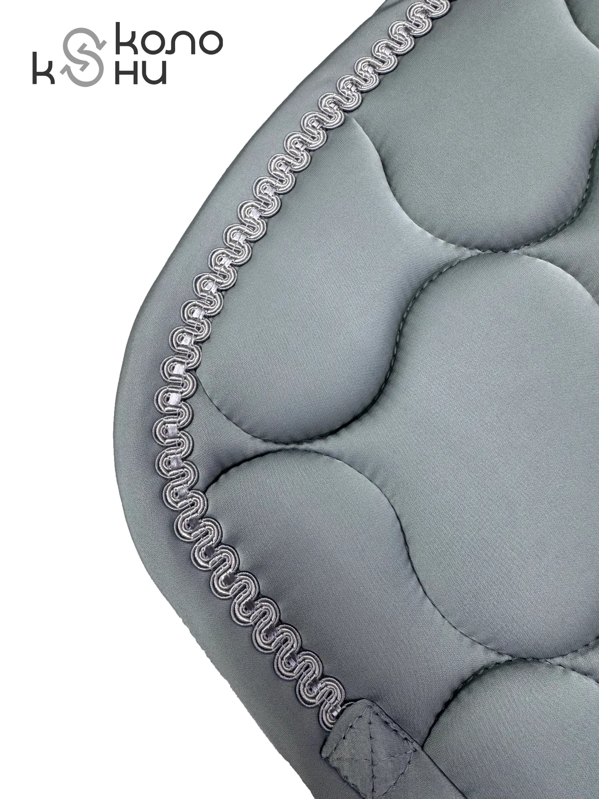 Вальтрап выездковый для лошади конный спорт, верховая езда ОколоКони, цвет серый, крупная стежка