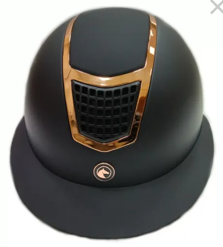 Шлем "VEGA" с регулировкой для верховой езды (Черный/Розовое золото, L (59-61 см))
