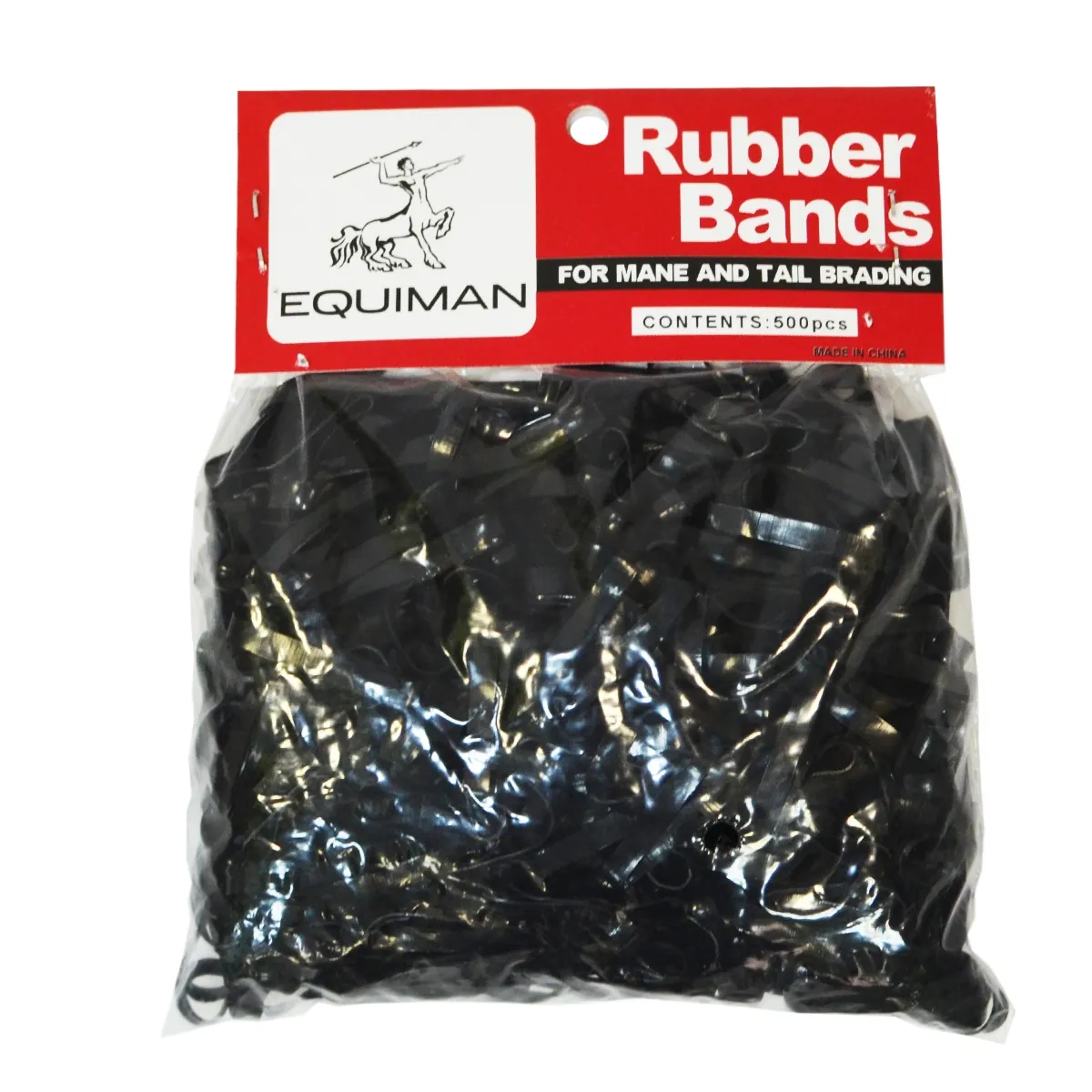 Резинки для гривы силиконовые Equiman черные
