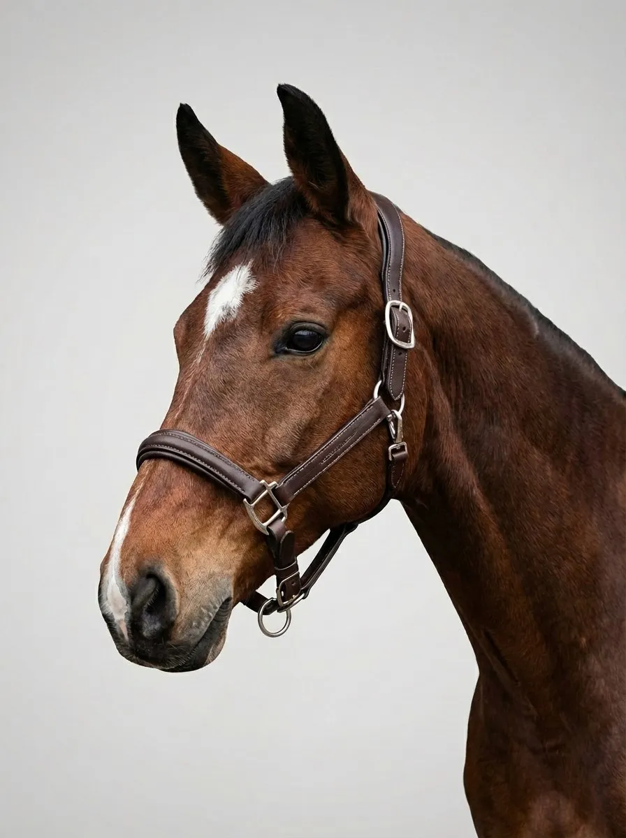 Кожаный анатомический недоуздок Руна HorsePlanet
