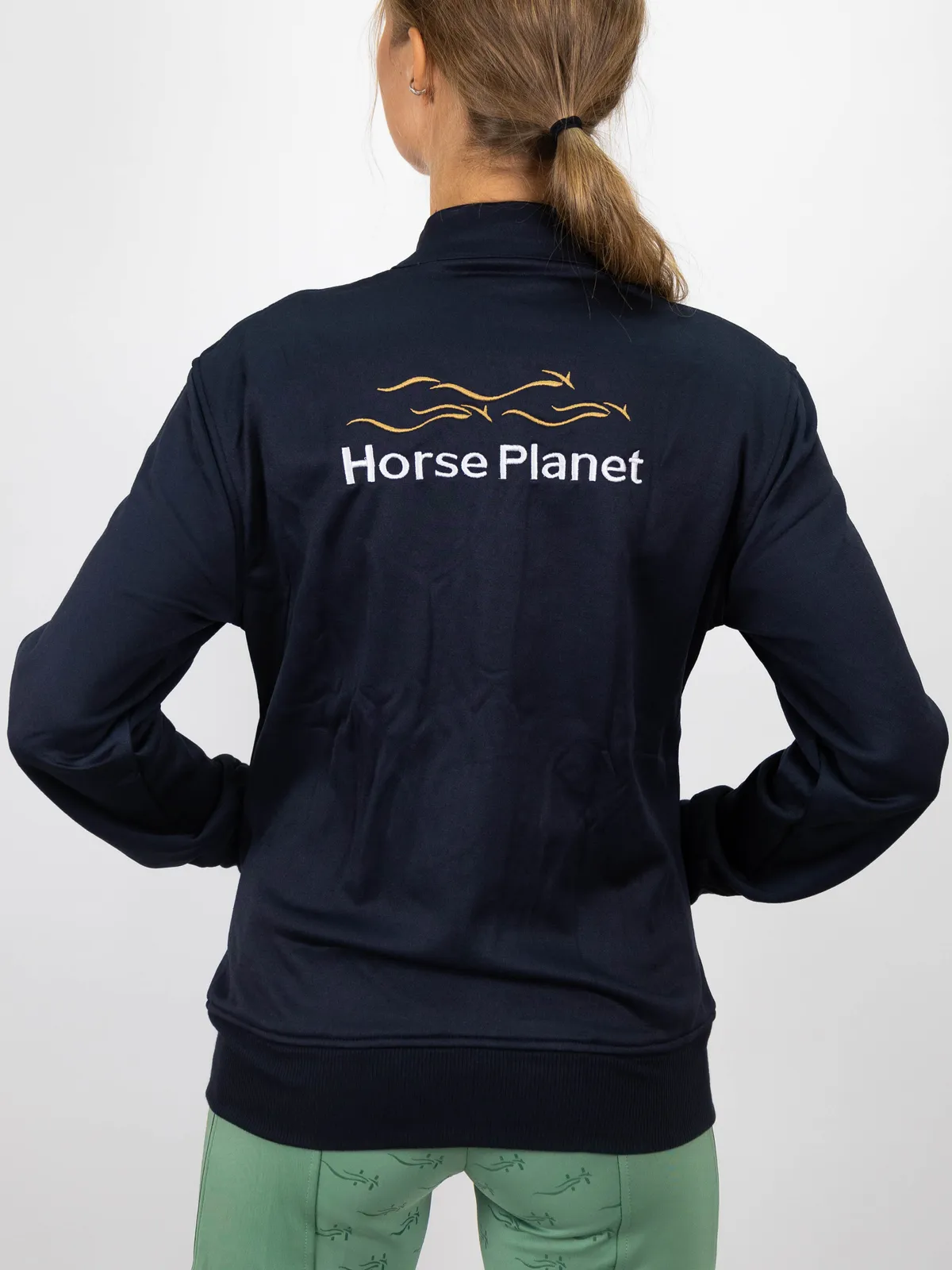 Флисовая кофта для верховой езды Мюнгер HorsePlanet (S, Темно-синий)