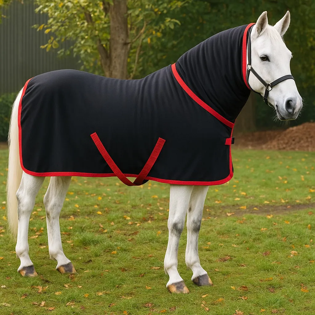 Флисовая попона с капором Игни HorsePlanet (Красный, 155)