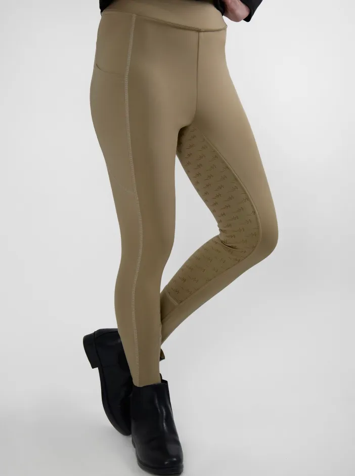 Женские леггинсы с силиконовой леей Plano (S, Бежевый)