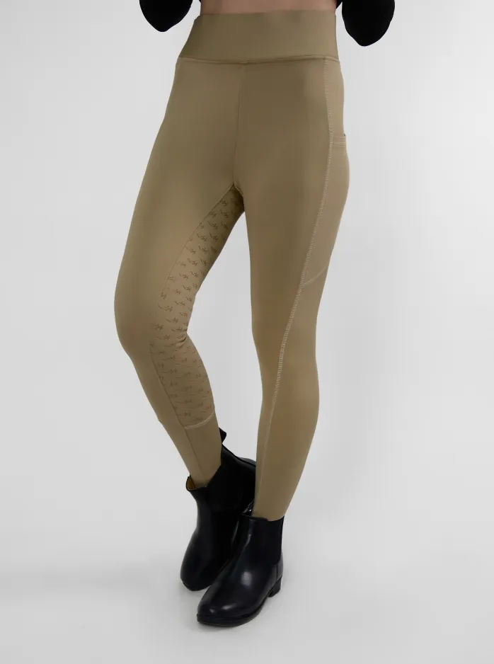 Женские леггинсы с силиконовой леей Plano (S, Бежевый)