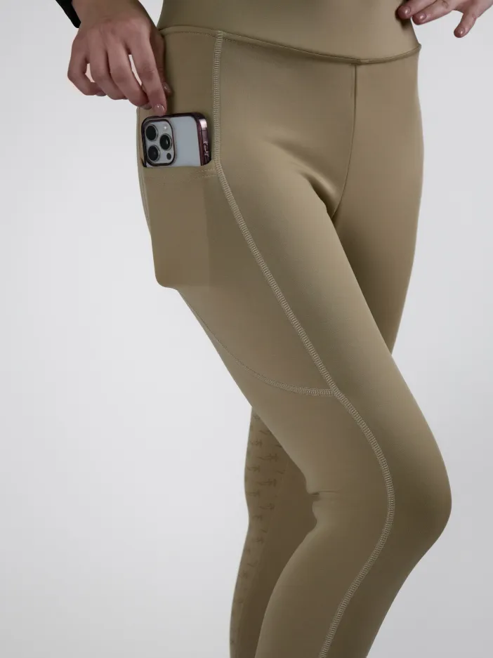 Женские леггинсы с силиконовой леей Plano (S, Бежевый)