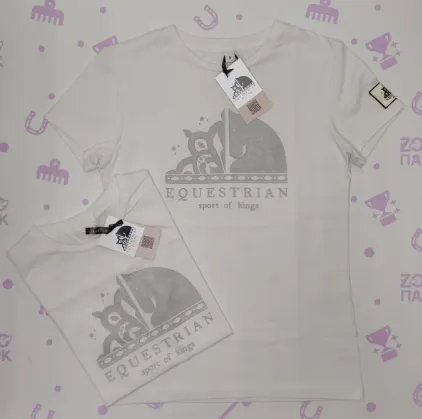 Футболка Equestrian (xs, бело-серебристая)