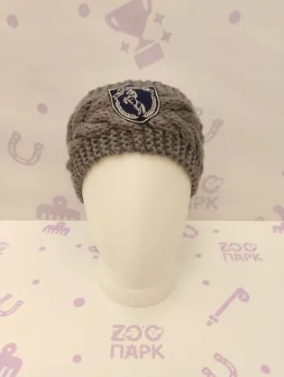 Повязка на голову вязка (коричневая)