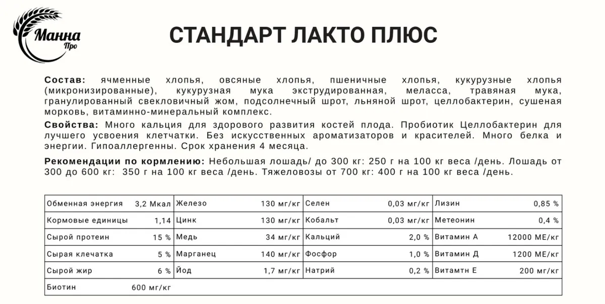 Эффективный корм для лошадей от Манна Про. Когда важен результат (для кормящих и жеребых кобыл/ микс)