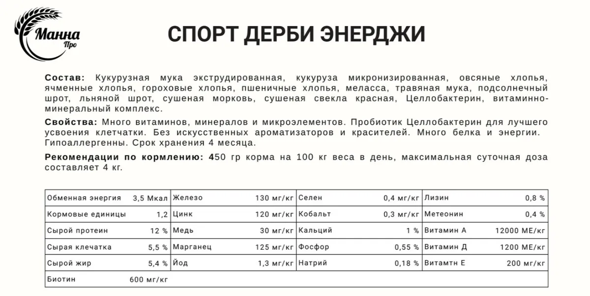 Эффективные мюсли для лошадей. Когда важен результат (спортивный: скачки, бега/ микс с овсом)