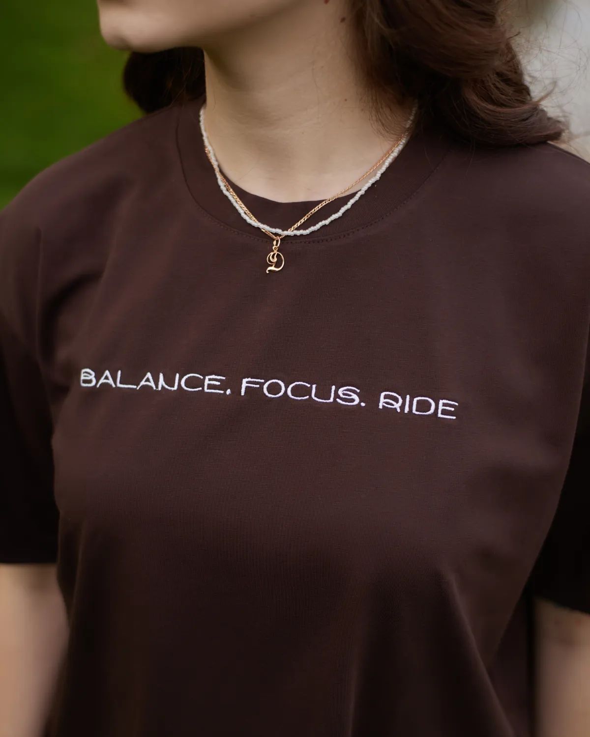 Футолка "Balance.Focus.Ride" (коричневый, m)