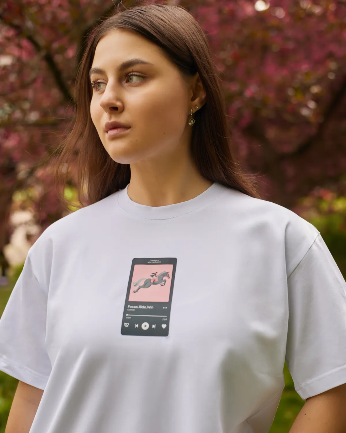 Футболка "PLAYLIST" (белый, xs)
